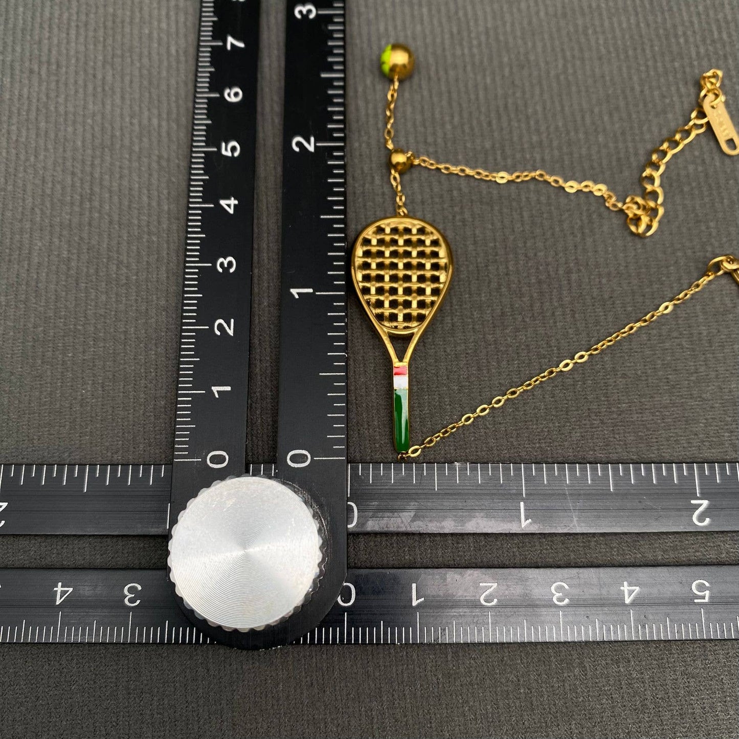 Tennis Design 18K Gold Plated S.Steel Charm Bracelet - FGS