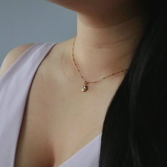 Jessa Raina Pebble Necklace - Gold