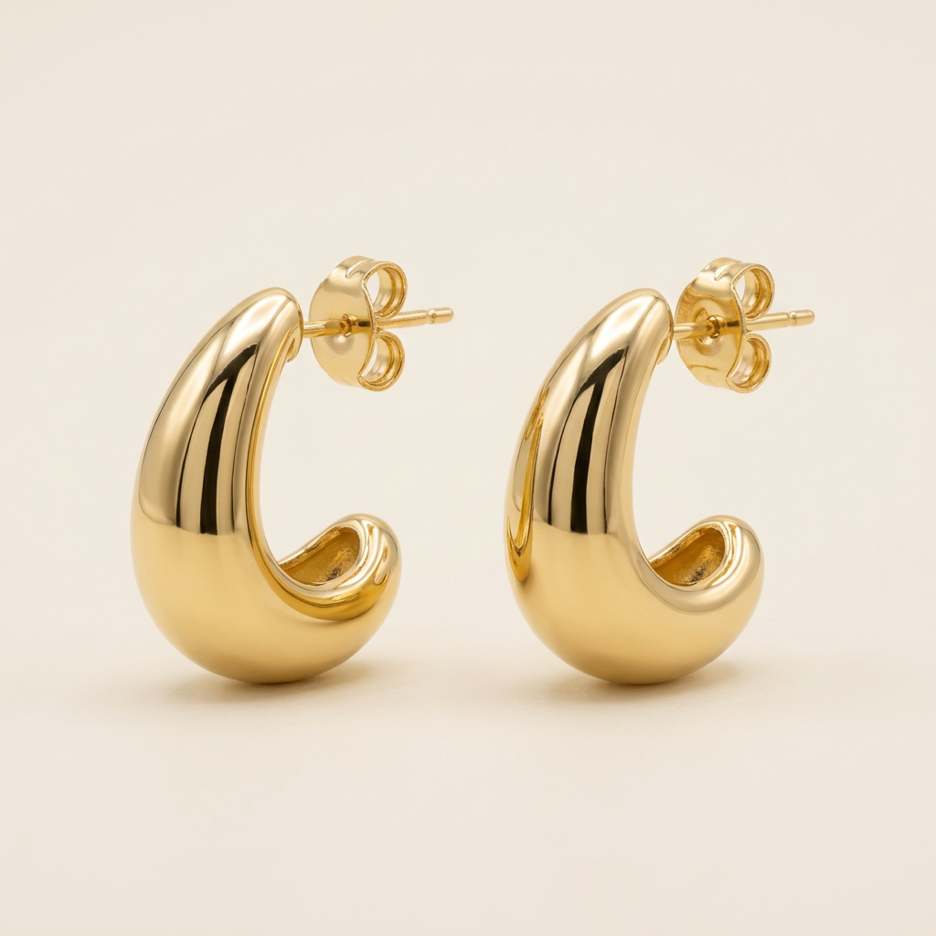 Forme Droplet Stud Earrings - 14K Gold Filled