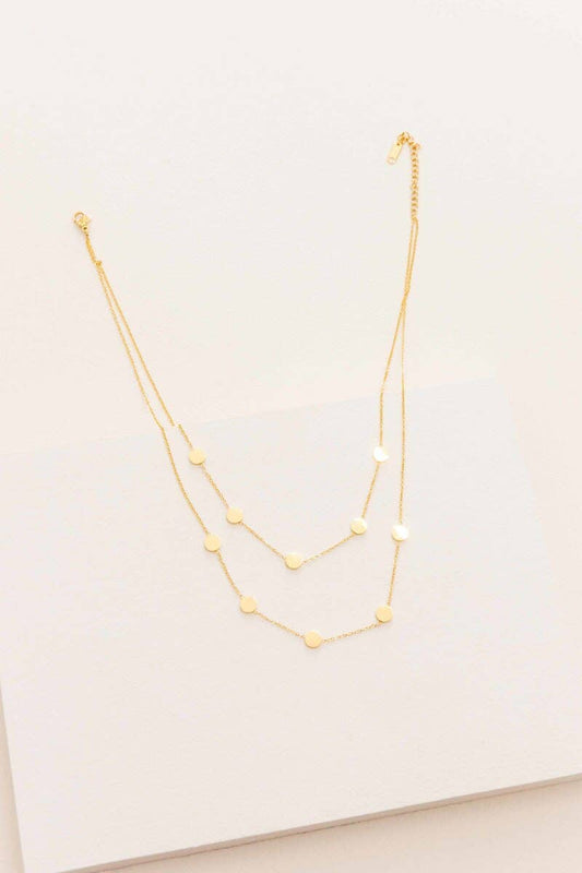 Lovoda Party Favors Double Layered Necklace - 14K Gold Plated