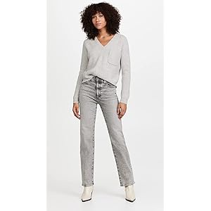 AG Alexxis High Rise Straight Leg Jeans - 25 Years Blackthorne 26