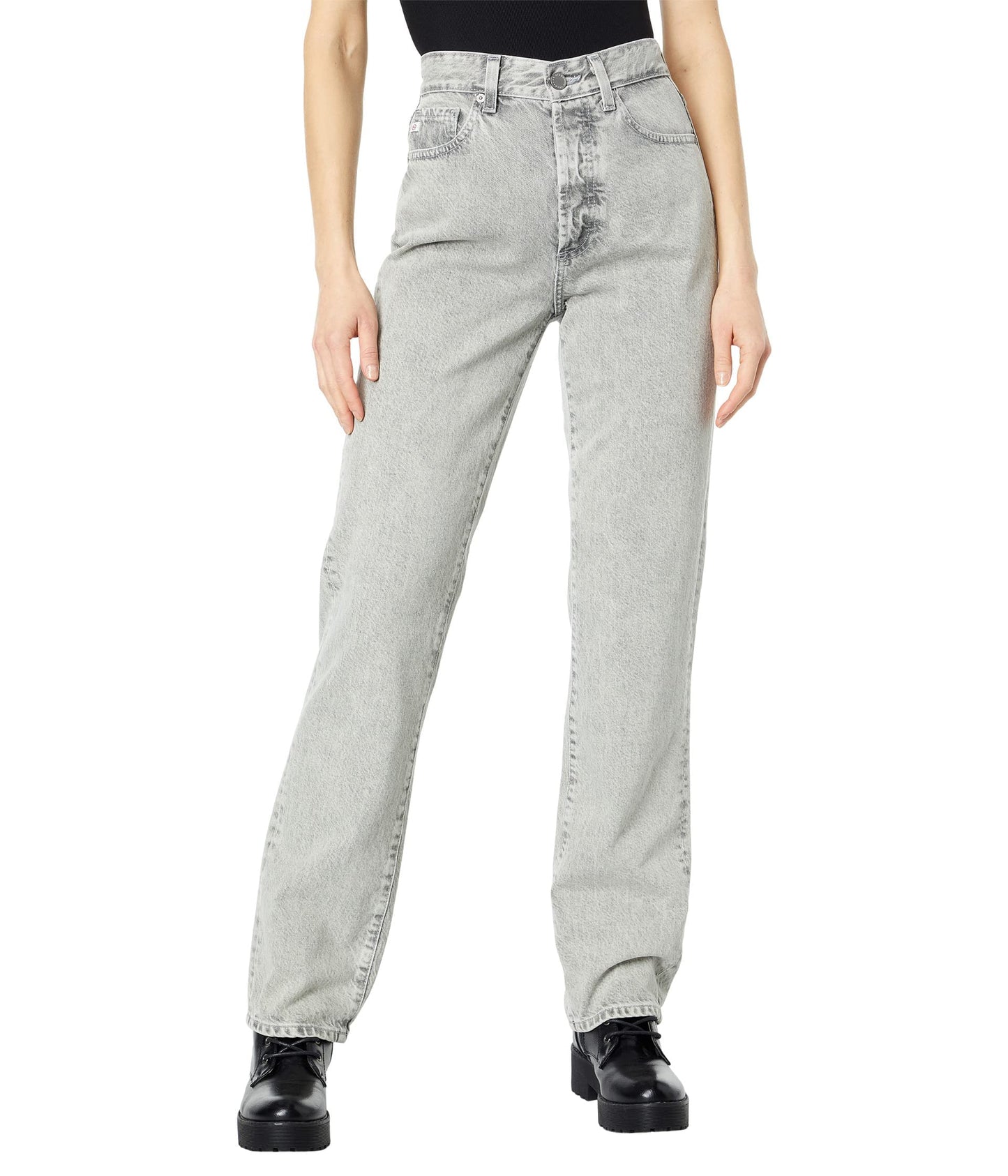 AG Alexxis High-Rise Vintage Straight Denim - Chalkboard 29/31