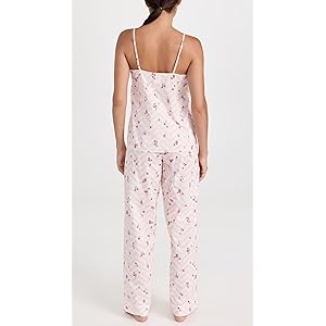 Bedhead Josephine Woven Cotton PJ Set - Pink Floral/Zigzag