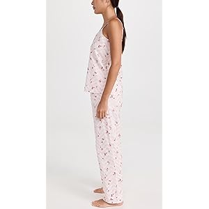 Bedhead Josephine Woven Cotton PJ Set - Pink Floral/Zigzag