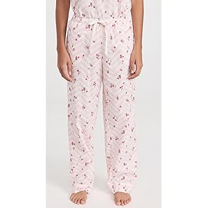 Bedhead Josephine Woven Cotton PJ Set - Pink Floral/Zigzag