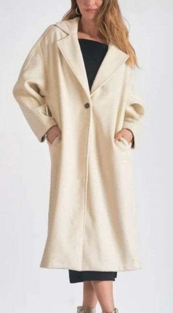 Elan Florentine Long Coat - Cream