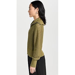 Varley Eloise Full Zip Knit Sweater - Fresh Fern Green