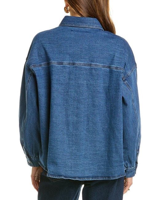 French Connection Penelope Denim Puff Sleeve Shirt - Blue