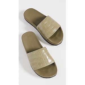 Freda Salvador Lea Slides - Eucalyptus Embossed Croc 6