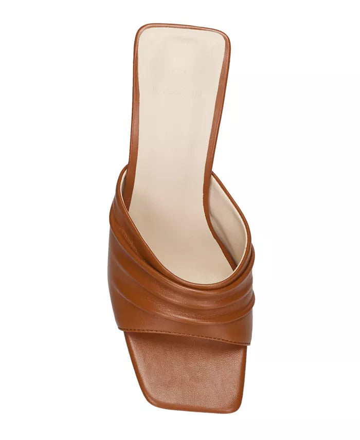 H Halston Luanda Square Toe Sandal - Tan 9.5