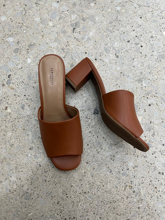 Aerosoles Entree Block Heel Sandal - Tan 8.5