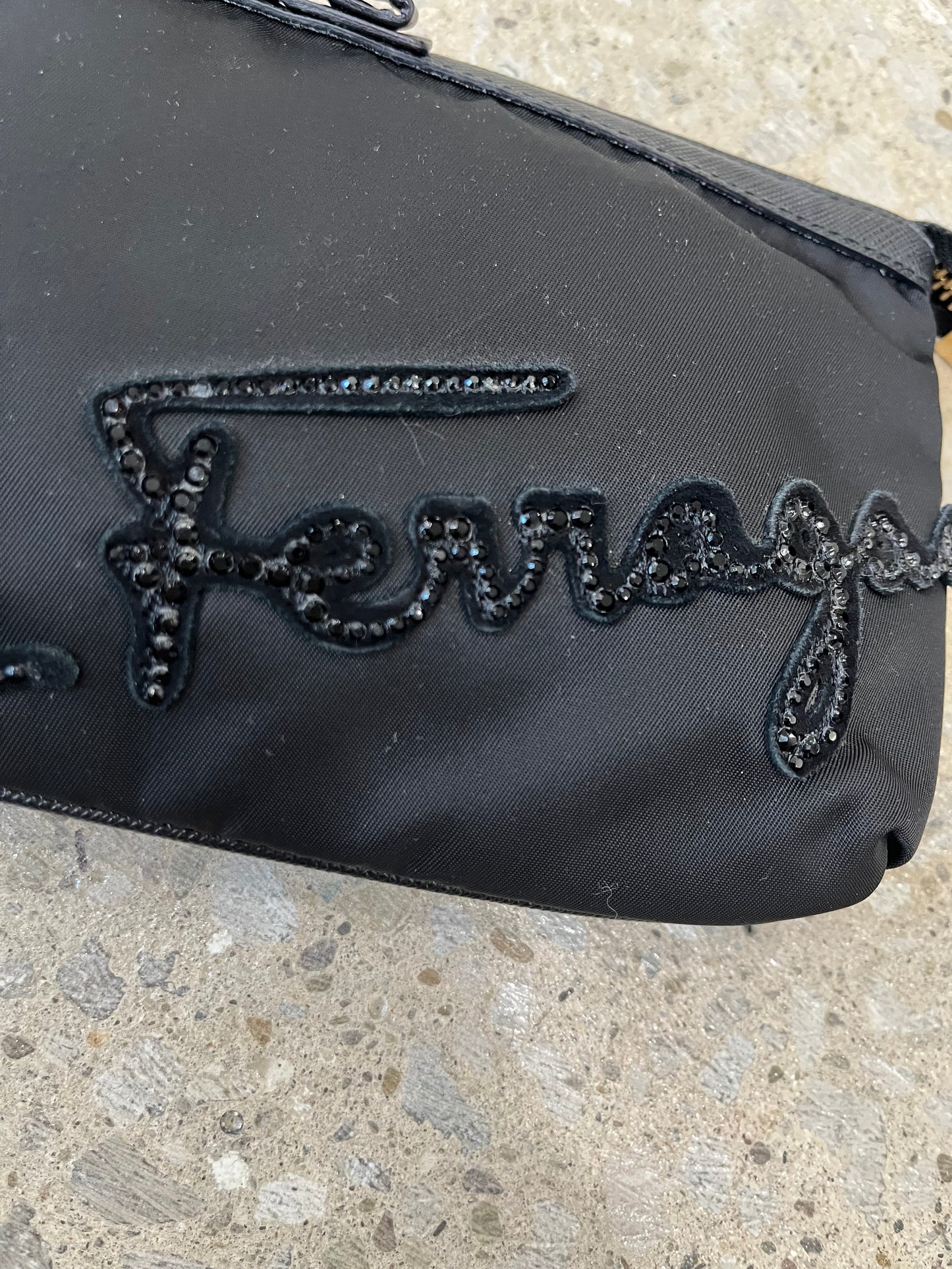 Salvatore Ferragamo Wristlet with Beaded Detail