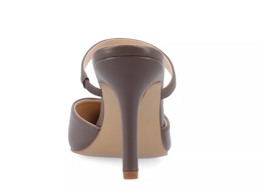 Journee Collection YVON Strappy Faux Leather Slide - Brn 9W