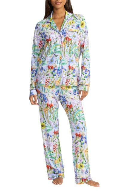 Johnny Was Carly Daphne Floral Pajama Pant - Purple