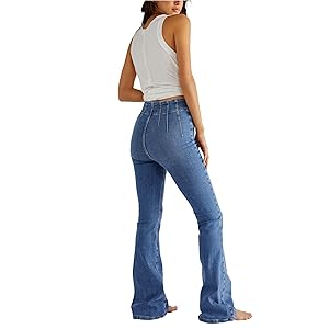 Free People We The Free Jayde Flare Jeans - Sunburst Blue 31/33.5