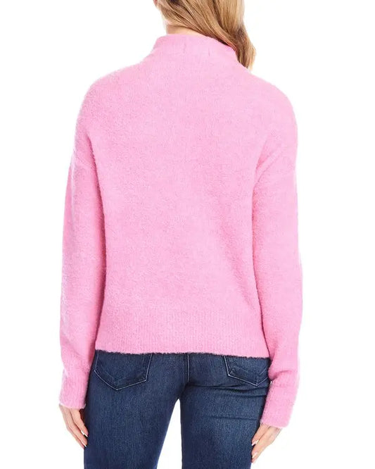 Karen Kane Knit Turtleneck Sweater - Peony