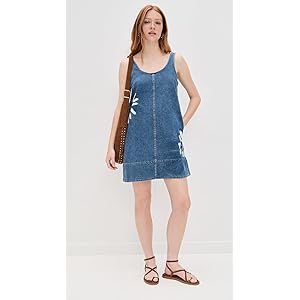 Madewell Minimal Denim Shift Dress - Shibori Wash