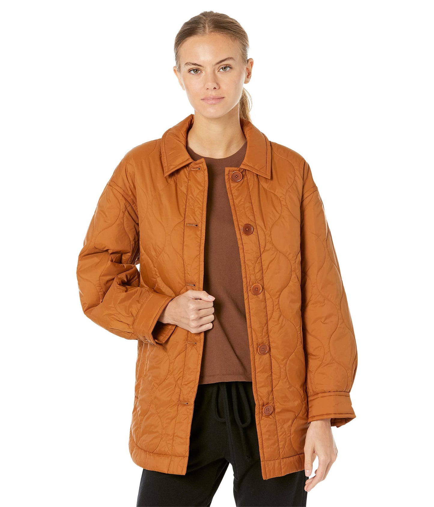 Madewell AIrpuff Shirt Jacket - Warm Coffee
