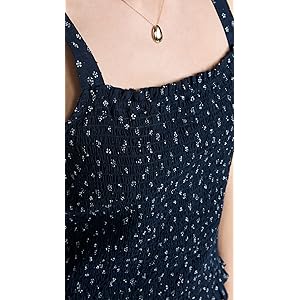 Madewell Lucie Smocked Tank - Bandana Flower/Twilight