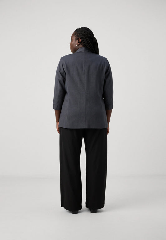 Only Carmakoma Carelly 3/4 Life Blazer - Dk. Grey Melange
