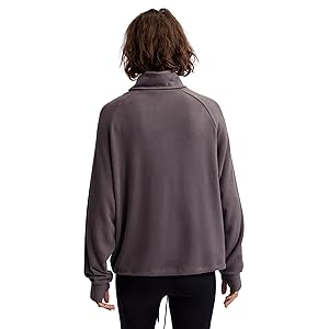 Varley Portland High Neck Midlayer Top - Deep Charcoal