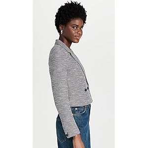 Rag & Bone Josie Italian Tweed Blazer - NvywhiteMl