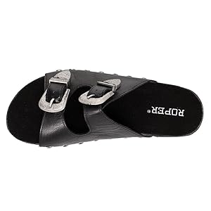 Roper Desiree Buckle Sandal - Black 8