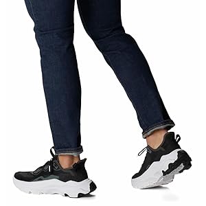Sorel KineticTM Breakthru Day Lace Sneaker - Black/White 7.5