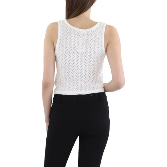 Z Supply Open Stitch Crochet Tank Top Sweater - White