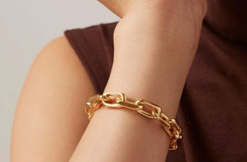 Montorgueil Oval Chain Bracelet - 14k Gold Plated
