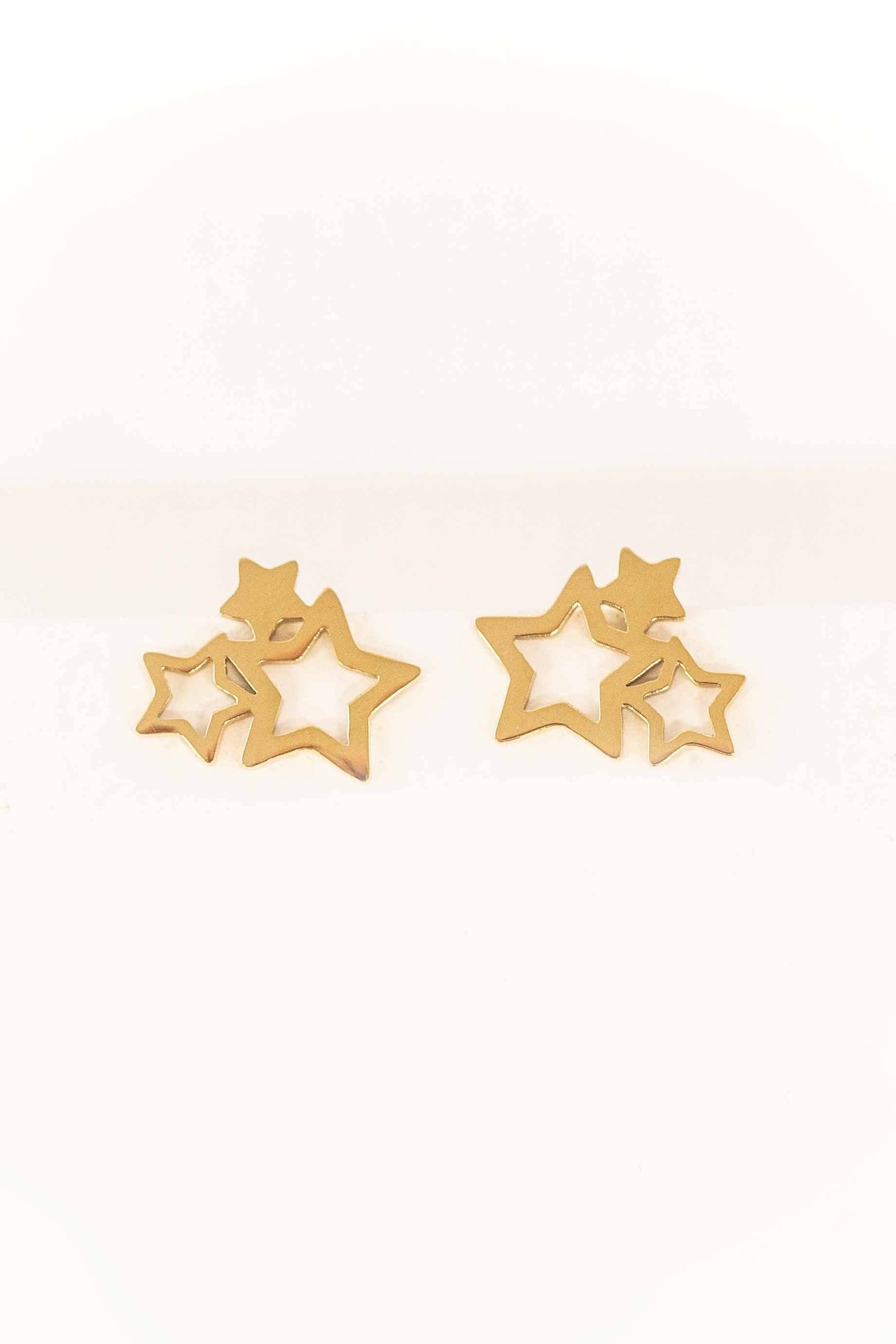 Lovoda Cluster of Stars Stud Earrings - 14K Gold Plated