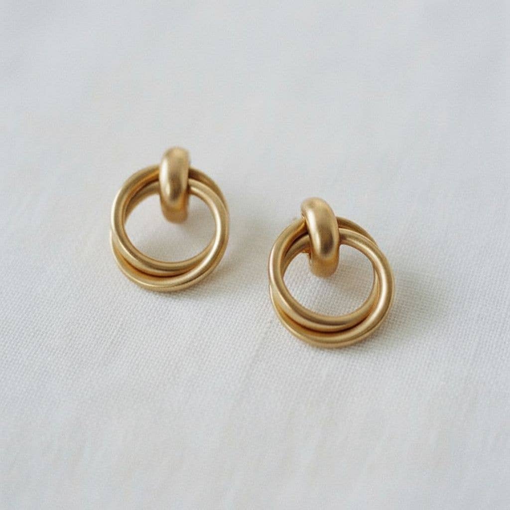 Vintage Inspired Geometric Knot Stud Earrings