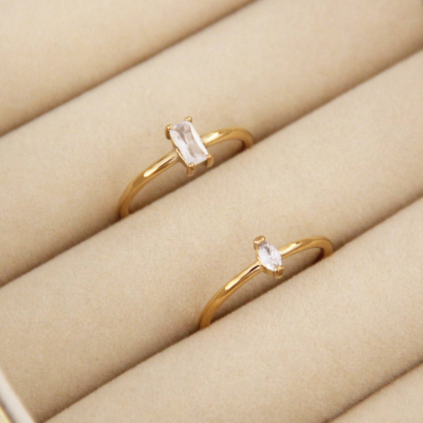 CZ Baguette or Tiny Marquise Ring