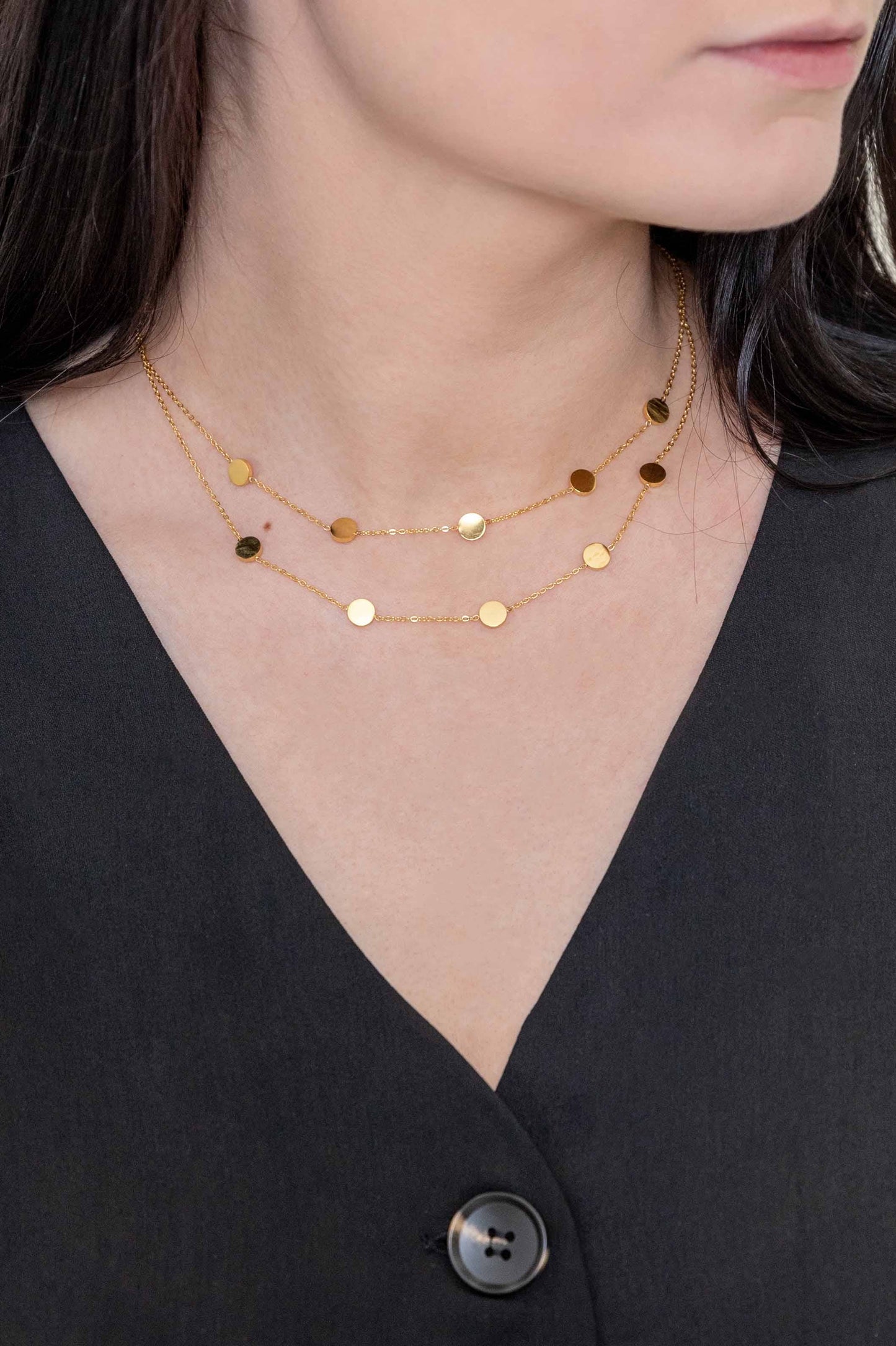 Lovoda Party Favors Double Layered Necklace - 14K Gold Plated
