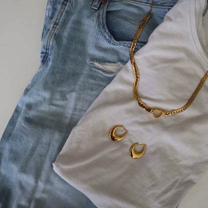 Jessa Heart Choker - Gold