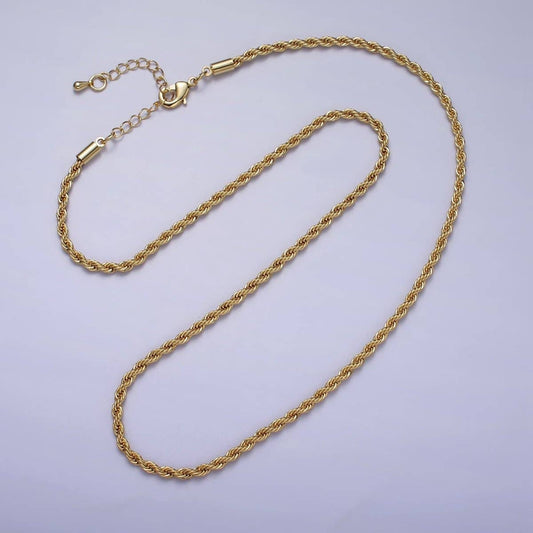 Rope Chain Necklace - 14K Gold Filled/18"