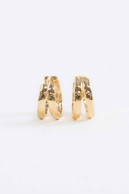 Lovoda Split Huggie Earring Cuffs - 18K Gold Plated