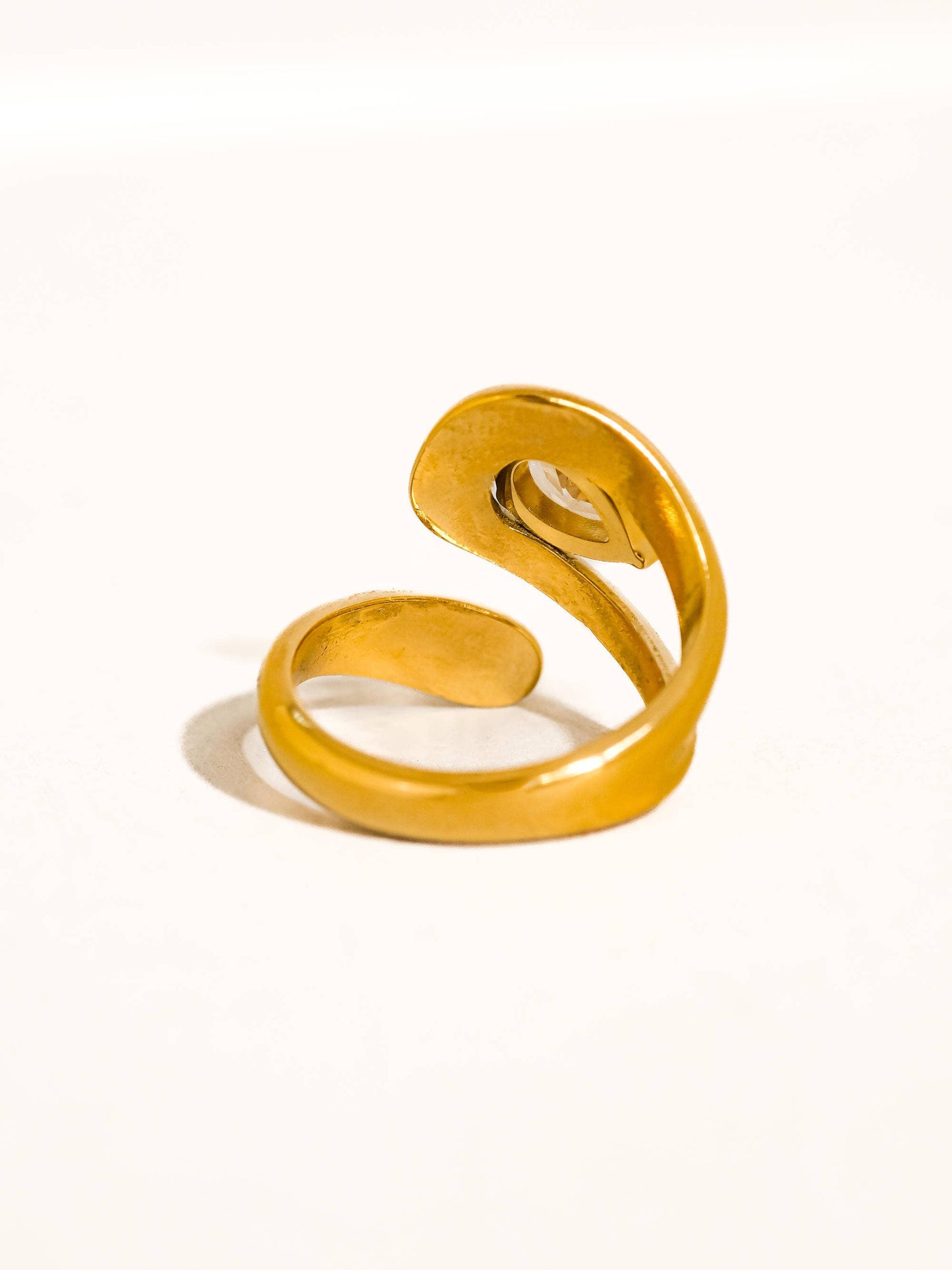 FM Ronnie Wrap CZ Ring - 18K Gold Plated