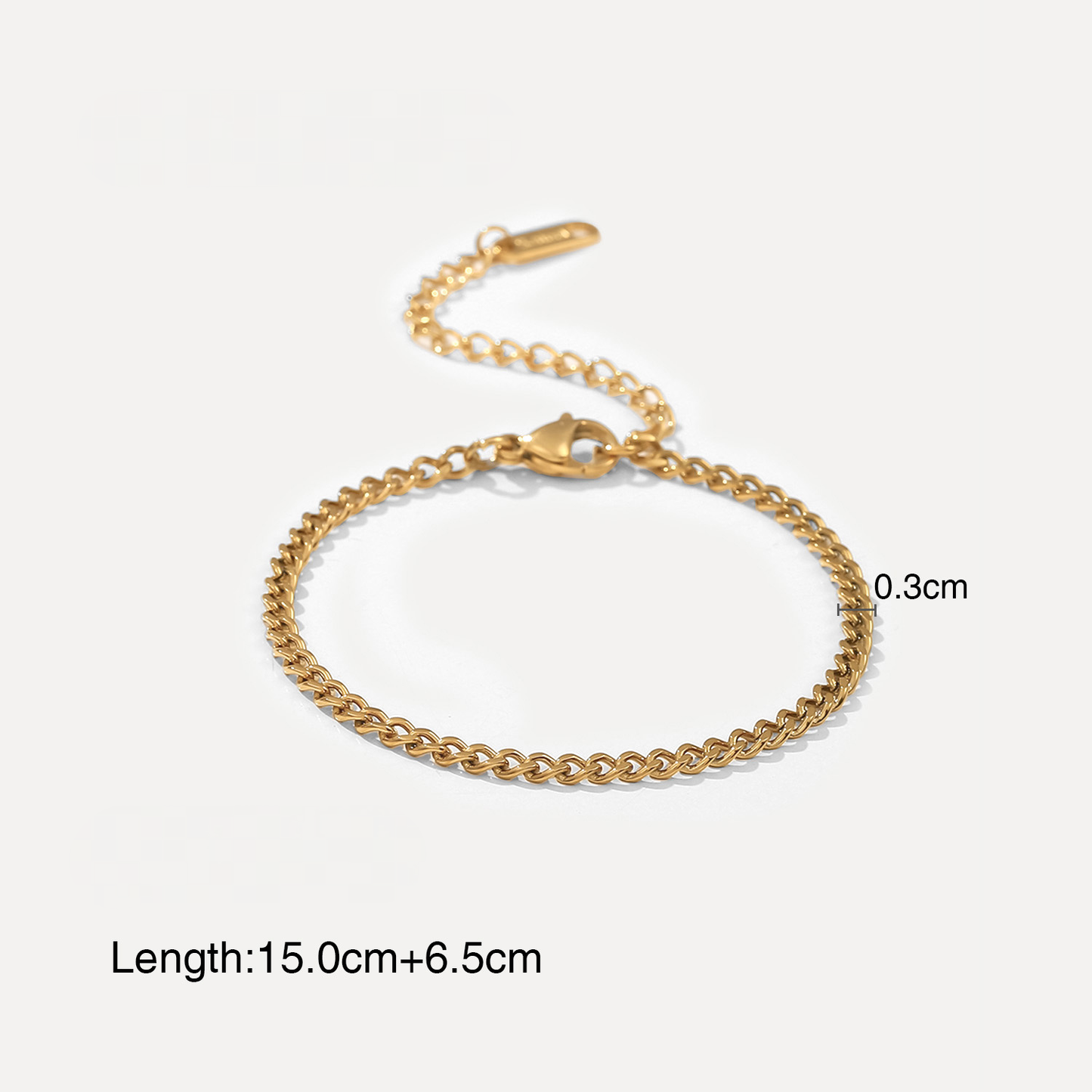 Multi Style 18K Gold Plated Steel Chain Bracelets - FGS