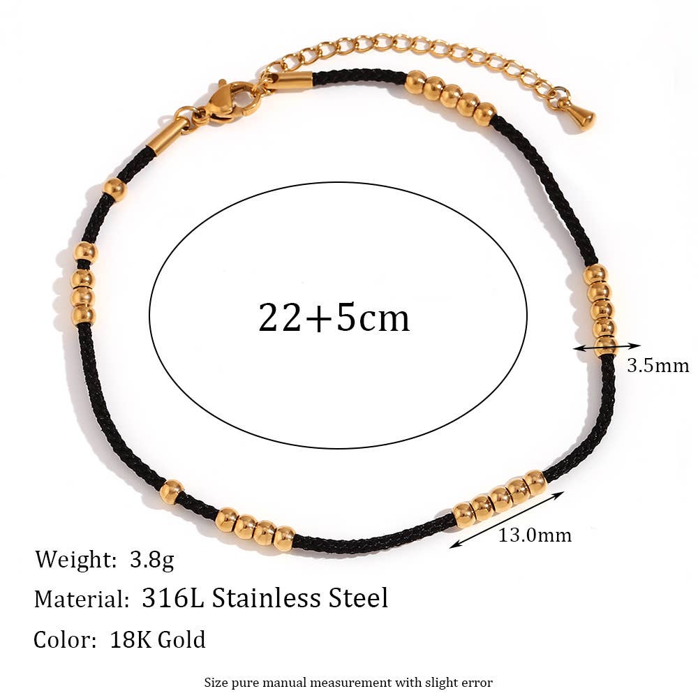 Multi Style 18K Gold Plated Steel Chain Bracelets - FGS