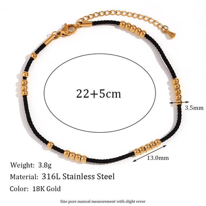 Multi Style 18K Gold Plated Steel Chain Bracelets - FGS