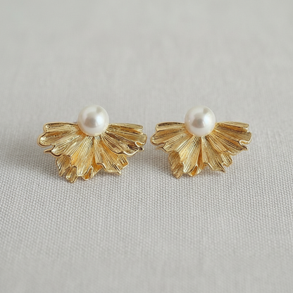 French Geometric Metal Earrings