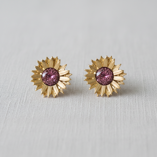 Vintage Style Sunflower Earrings