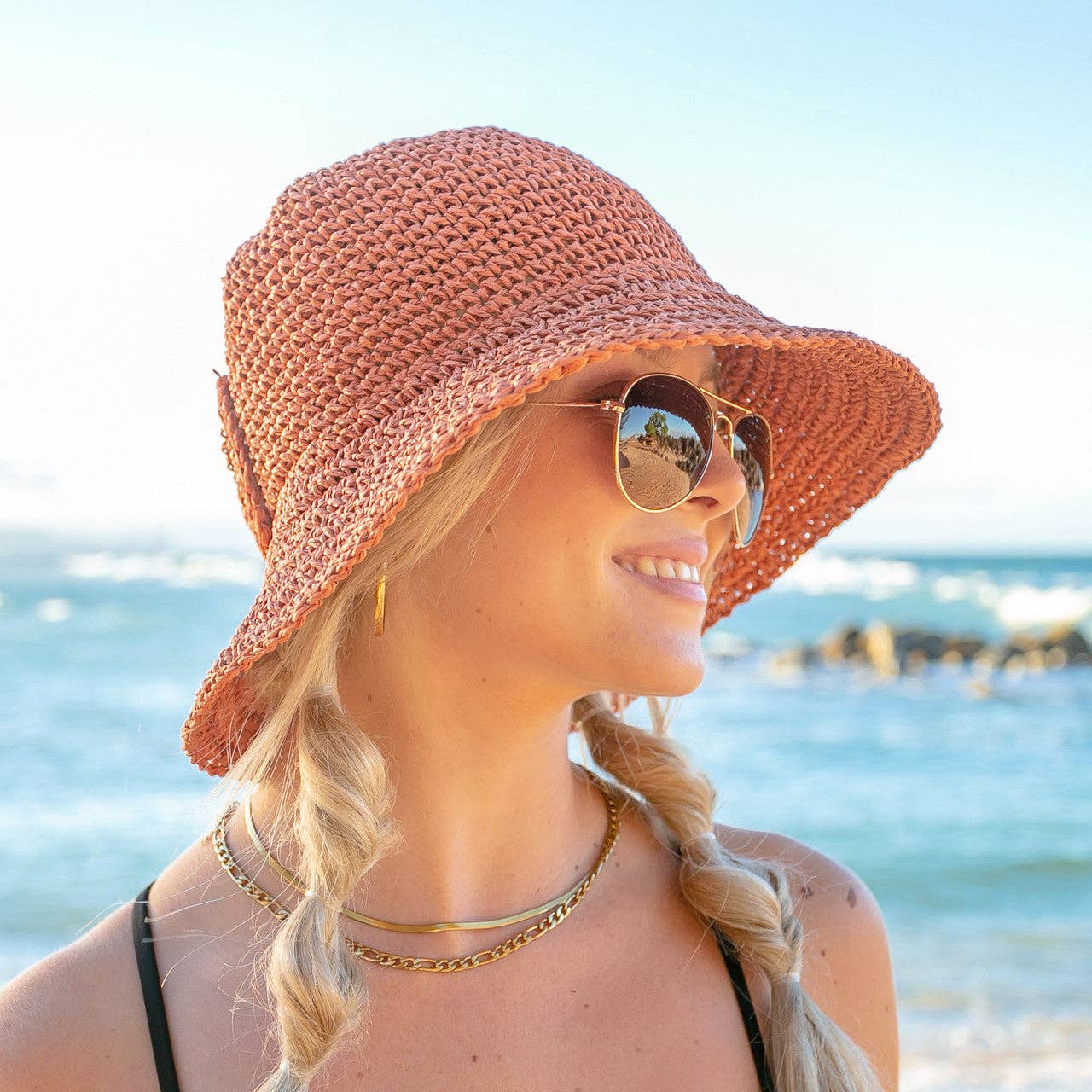 AC Bow Accent Straw Hat