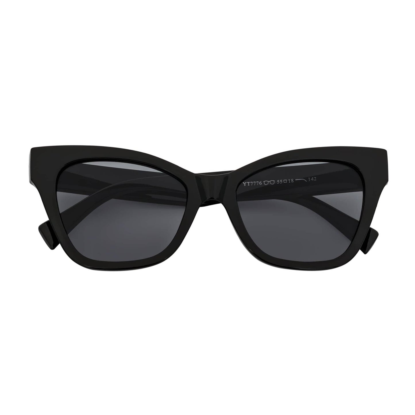 Morspecs Oversize Cat Eye Sunglasses - Audrey Blk/Smoke