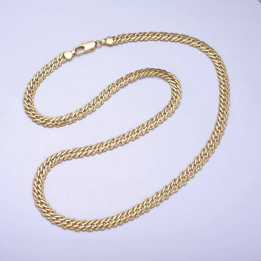 Diamond-Cut Curb Chain Necklace - 14K Gold Filled/19.5"