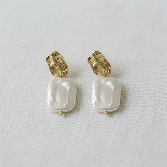 Baroque-Inspired Freshwater Pearl Drop Earrings
