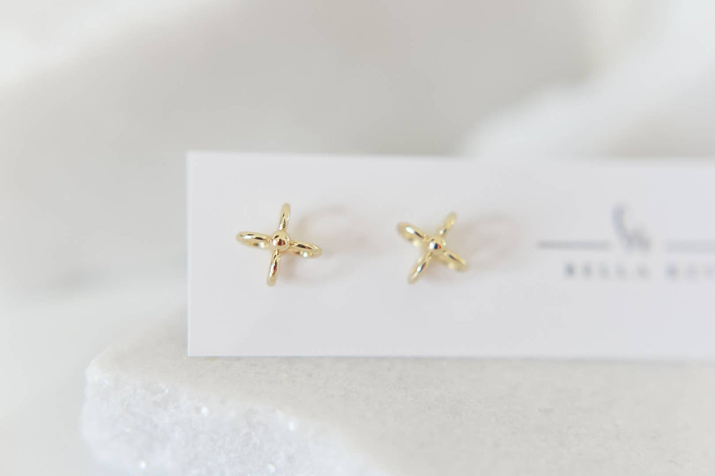 Bella Rey The Lainey Stud Earrings - 14K Gold Plated