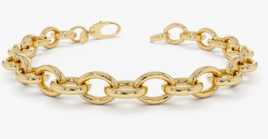 Montorgueil Oval Chain Bracelet - 14k Gold Plated