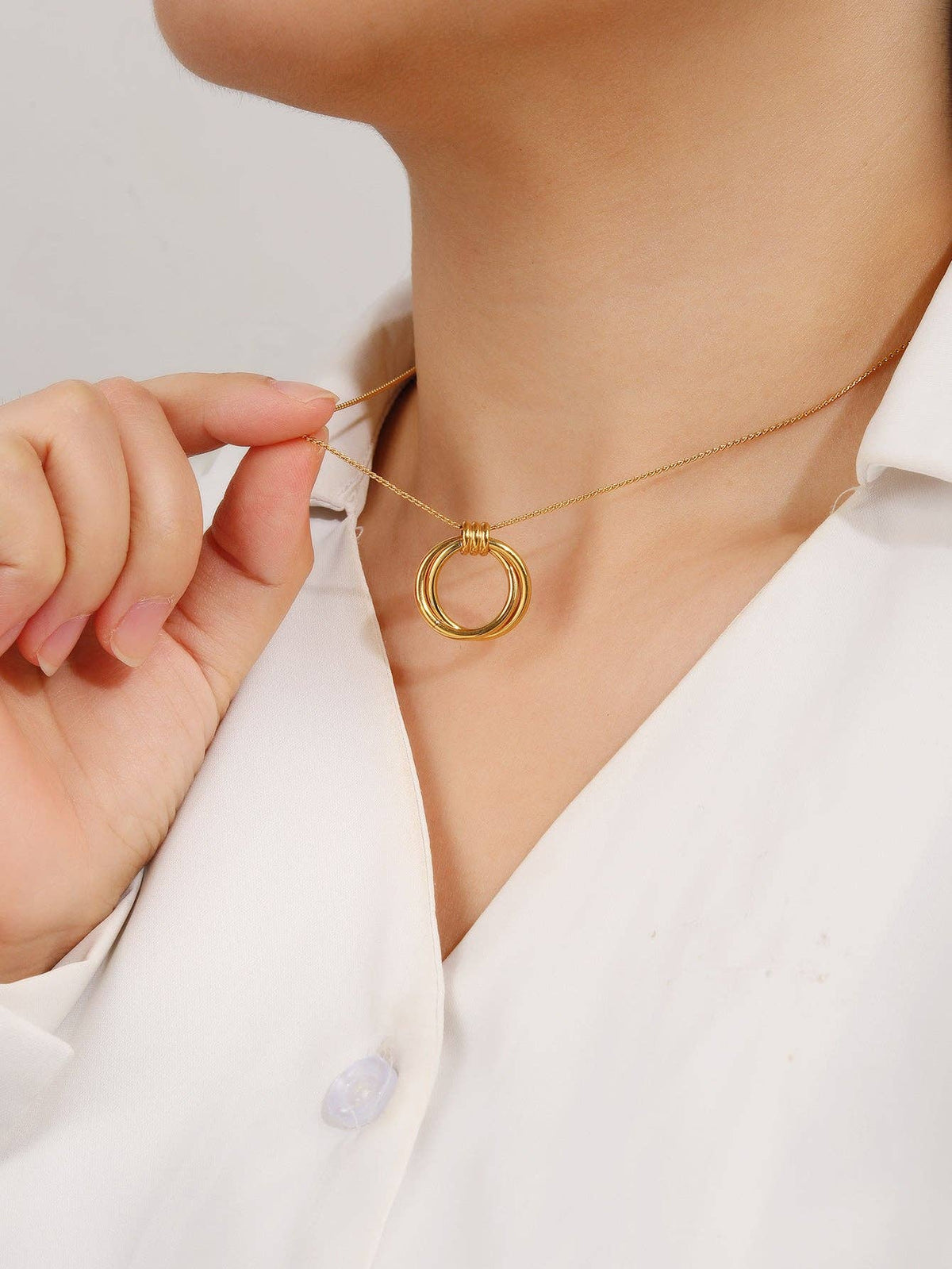 RB Ring Holder Necklace - 18K Gold Plated